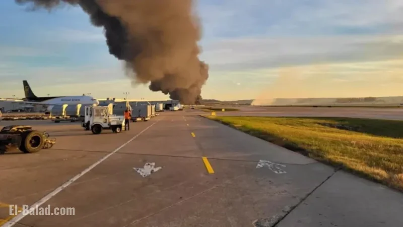 Plane Crash Sparks Major Fire at Muhammad Ali Airport