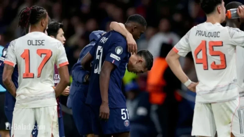 PSG’s Hakimi Leaves Field in Tears After Aggressive Díaz Tackle