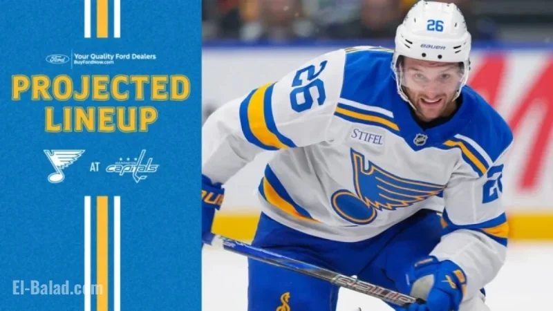 St. Louis Blues Projected Lineup for Nov. 5 Game at Washington