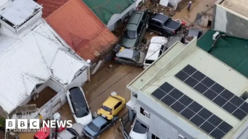 Typhoon Kalmaegi Causes Massive Car Pileups on Philippines Streets