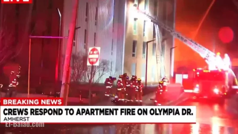 Amherst Confronts Massive Blaze