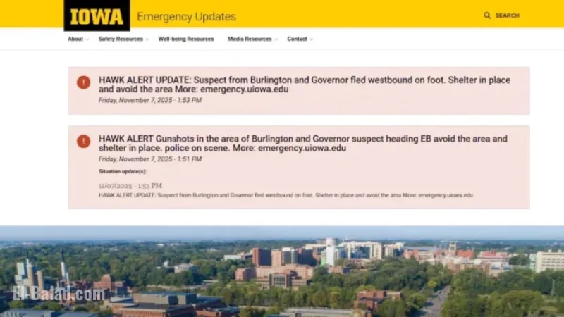 Shooting Incident Reported Near University of Iowa Campus