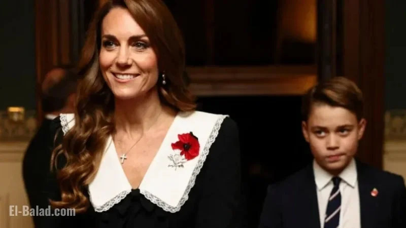 Princess Kate Stuns in Elegant Outfit at Remembrance Event with Prince George