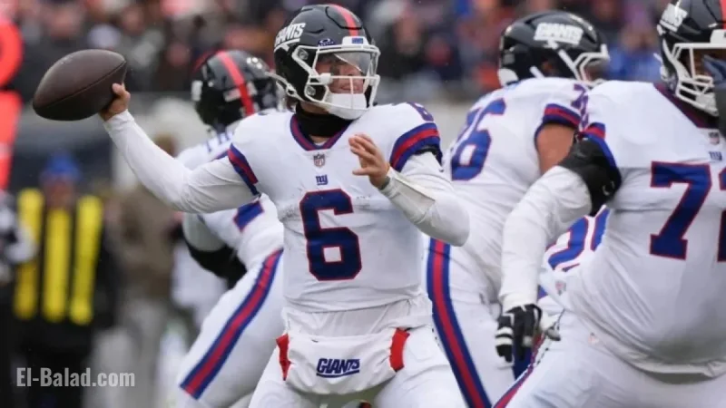 Giants’ Jaxson Dart to Miss Bears Game Due to Concussion