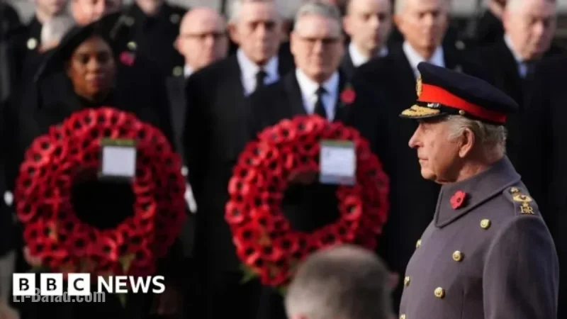 King Charles Leads Remembrance Sunday Silence at the Cenotaph Ceremony