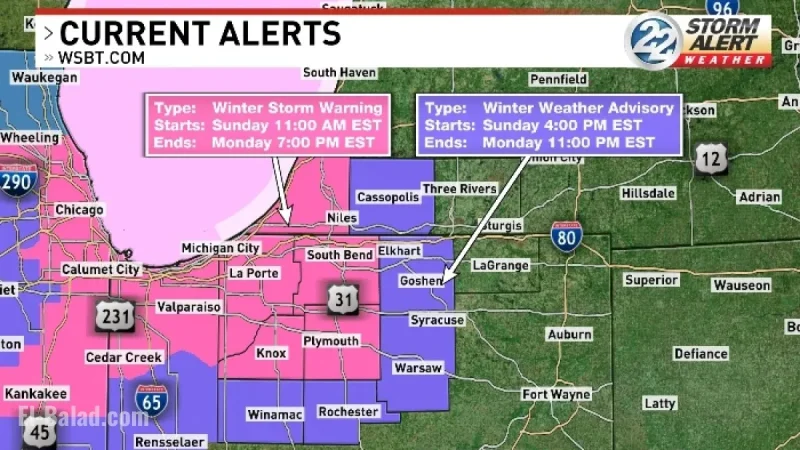 Lake Effect Snow Threatens Sunday Night Travel