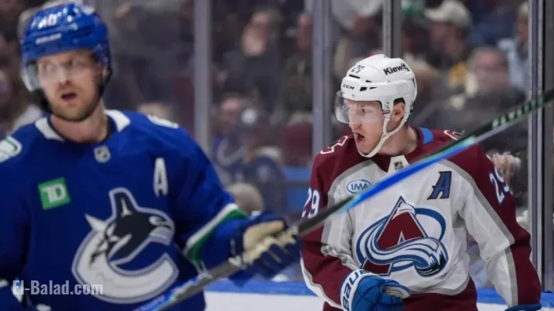 MacKinnon Dominates with Five Points in Avalanche’s Overtime Win Over Canucks