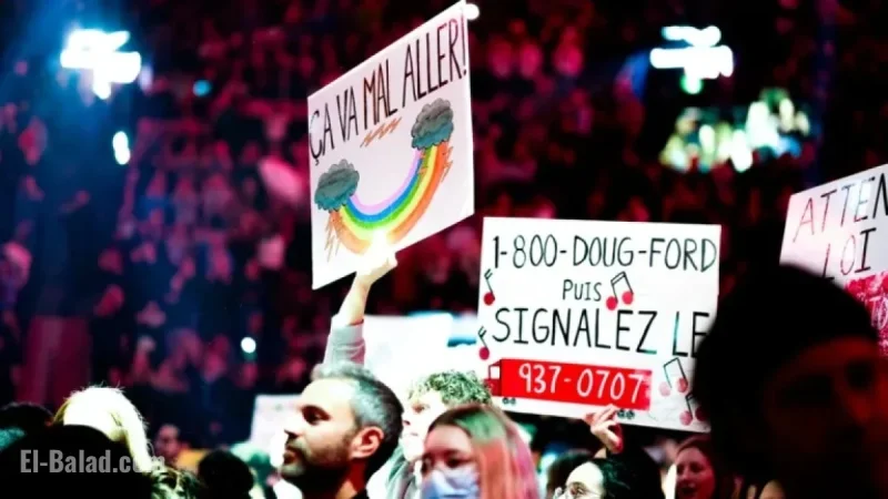 Thousands Rally at Bell Centre to Protest Law 2