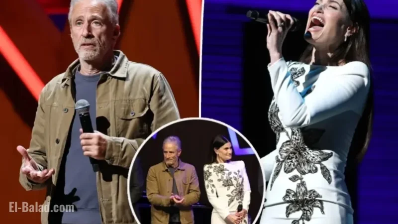Idina Menzel and Jon Stewart Revive Iconic ‘Adele Dazeem’ Moment