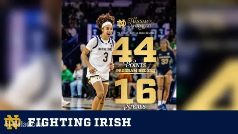 Hidalgo’s Historic Performance Propels Irish to Victory Over Akron