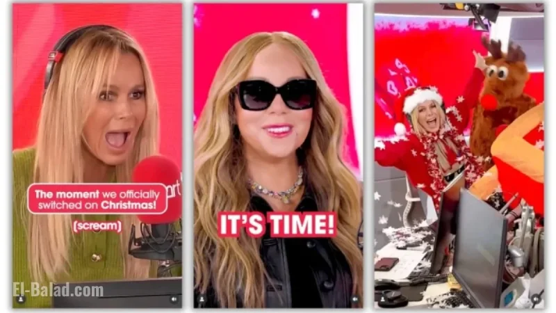 Mariah Carey Joins Amanda Holden for Heart’s Christmas Switch-On Event