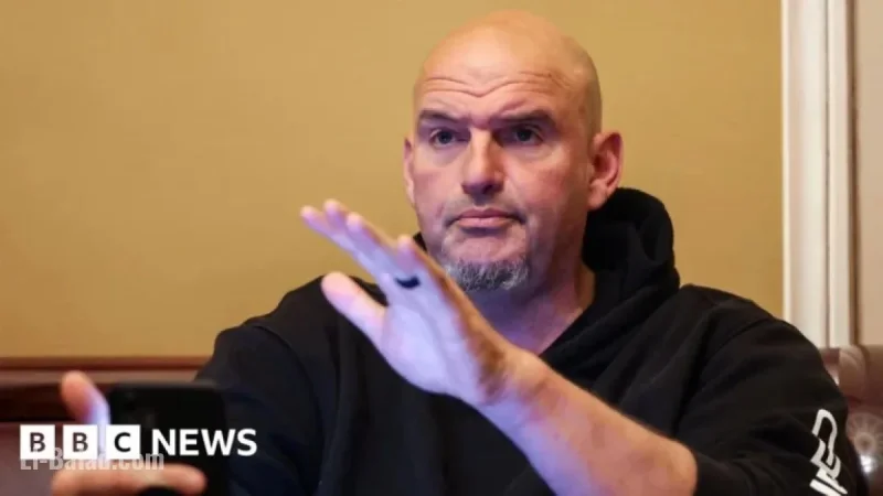 US Senator John Fetterman Jokes from Hospital Following Fall