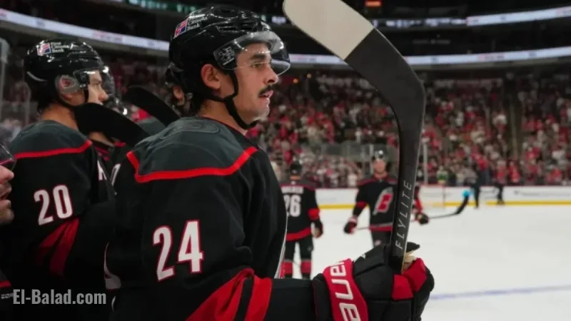 Hurricanes’ Jarvis Leaves Game Due to Apparent Facial Injury