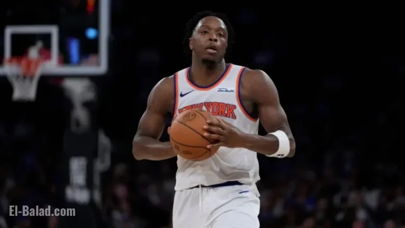 Knicks’ OG Anunoby Leaves NBA Cup Game Against Heat Due to Hamstring Strain