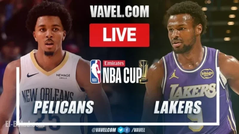Lakers Triumph Over Pelicans: Live Score Update (95-77)