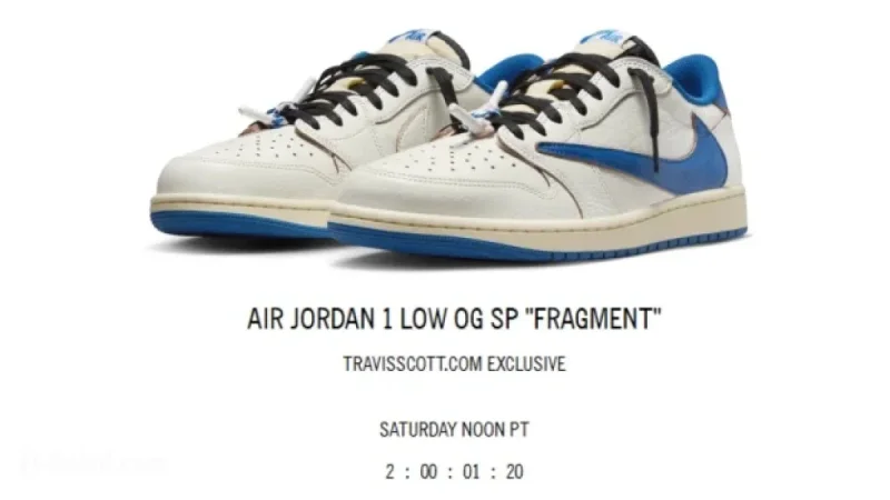 Travis Scott’s Air Jordan 1 Low Collaboration Raffle Launches Saturday