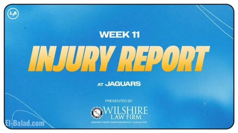 Gadsden Set to Play; Johnston, Molden Among 5 Questionable for Chargers vs. Jaguars