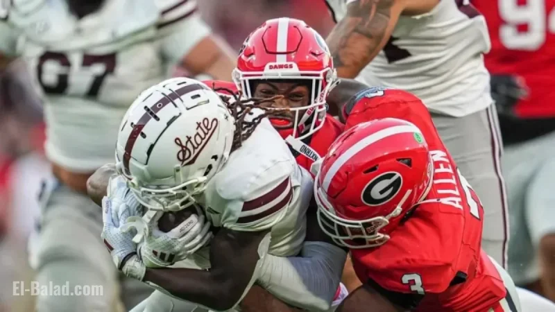 Georgia ILB CJ Allen Injured Against Texas, Taken to Locker Room