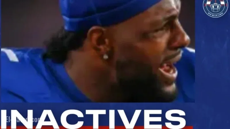 Giants-Packers Inactives: CB Paulson Adebo Scratched Late for New York