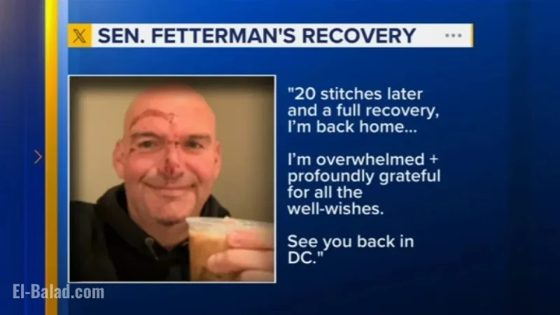 Senator John Fetterman Discharged from Hospital After Fall