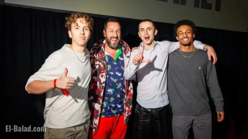 Adam Sandler, Timothee Chalamet Energize Fairfax High Pep Rally