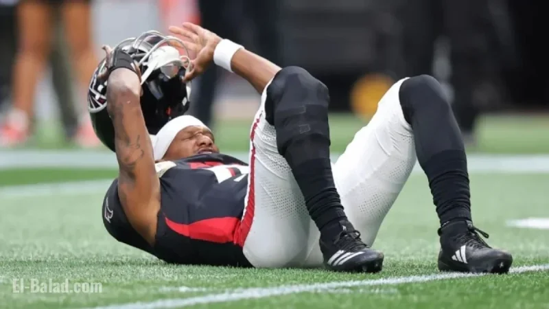 Falcons’ Penix Exits Panthers Game with Knee Injury