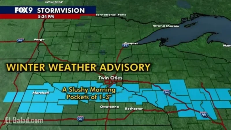 Minnesota Faces Slushy Tuesday Morning Under Winter Weather Advisory