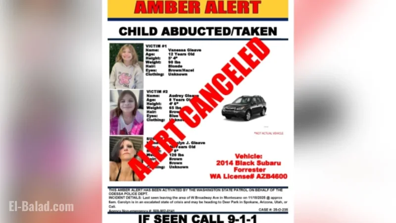 Amber Alert: Washington Children Missing, Mother in Crisis Heading to Spokane County