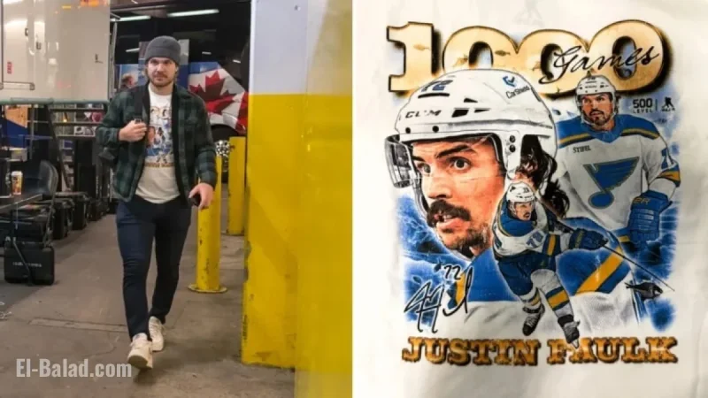 Blues Unveil Custom T-Shirts Honoring Faulk’s 1,000th NHL Game