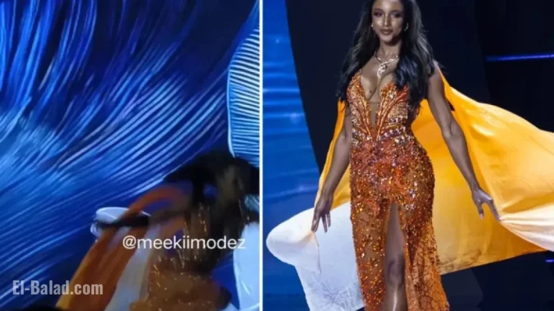 Miss Jamaica Falls and is Stretchered Off Stage at Miss Universe Pageant