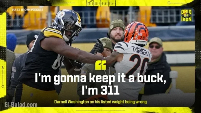 Steelers’ Darnell Washington Shares True Weight After Viral Stiff Arm Video