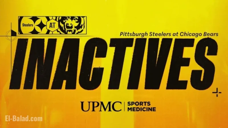 Steelers Reveal Inactive Players for Week 12 Clash with Bears