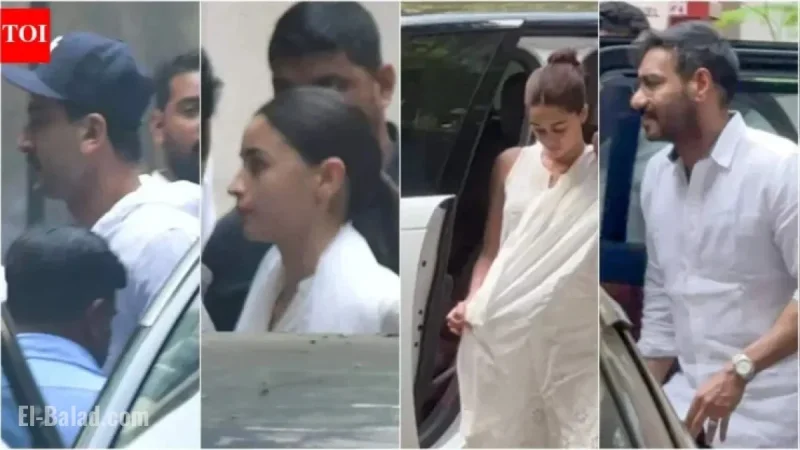 Celebrities including Kapoor and Bhatt Mourn Dharmendra at Deol Residence