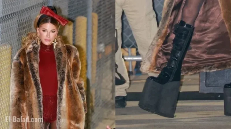 Kate Beckinsale Dazzles in Sky-High Boots and Red Bow on ‘Kimmel’