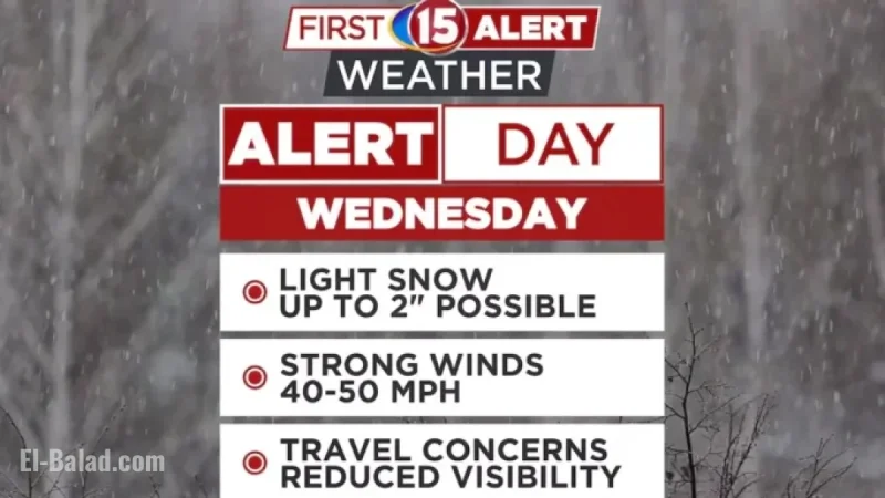Snow and Winds Disrupt Travel Today