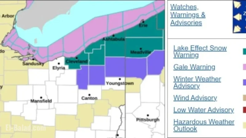 Lake-Effect Snow Disrupts Thanksgiving Travel in Northeast Ohio