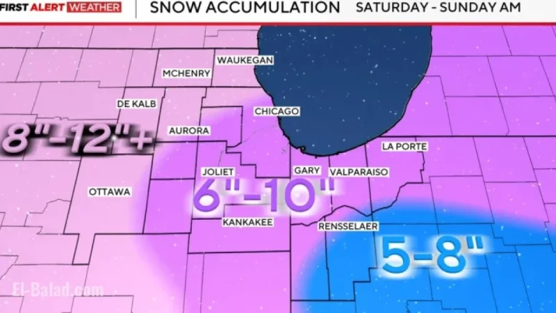 Chicago Braces for Winter Storm: 6-12 Inches of Snow Expected