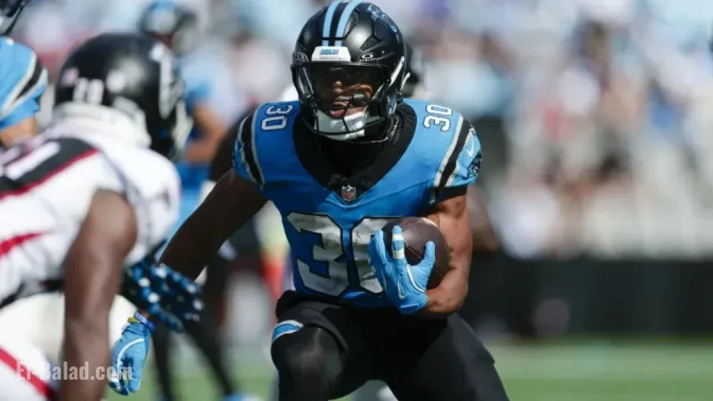 Chuba Hubbard Shines as Panthers Face Rams, Surpassing Rico Dowdle
