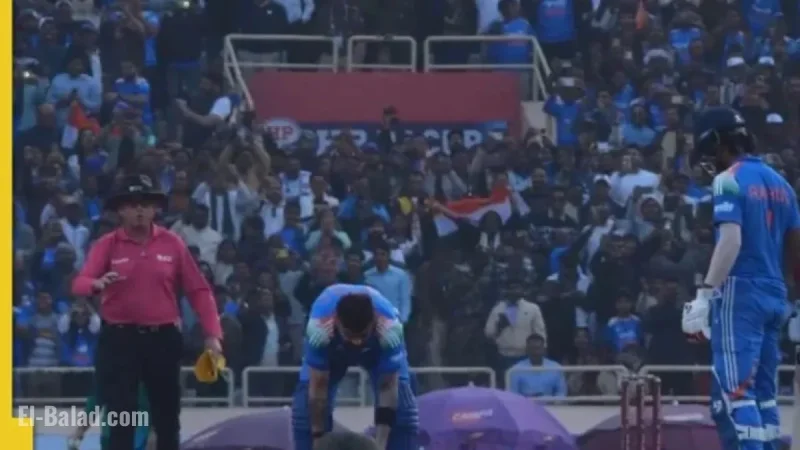 Fan Breaks Security to Honor Virat Kohli After His Century