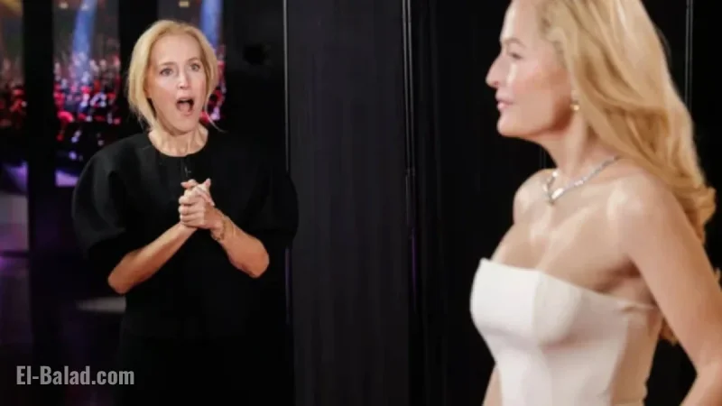 Gillian Anderson Unveils Her Wax Figure in Iconic Golden Globes Dress at Madame Tussauds