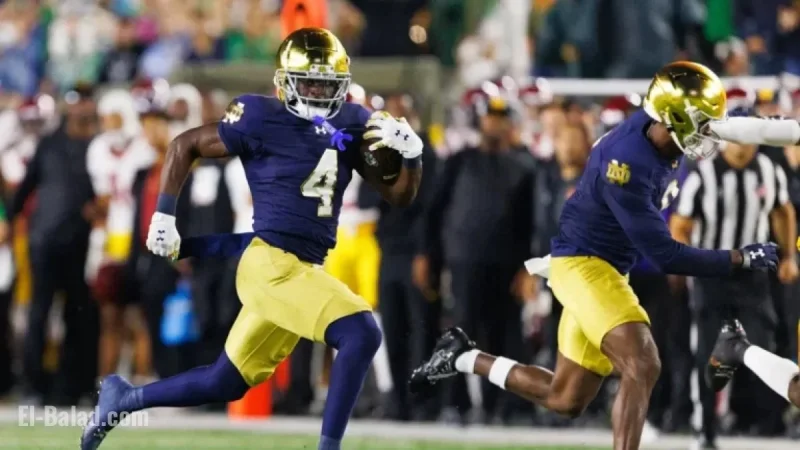 Jeremiyah Love Exits Notre Dame vs. Stanford Game Due to Injury