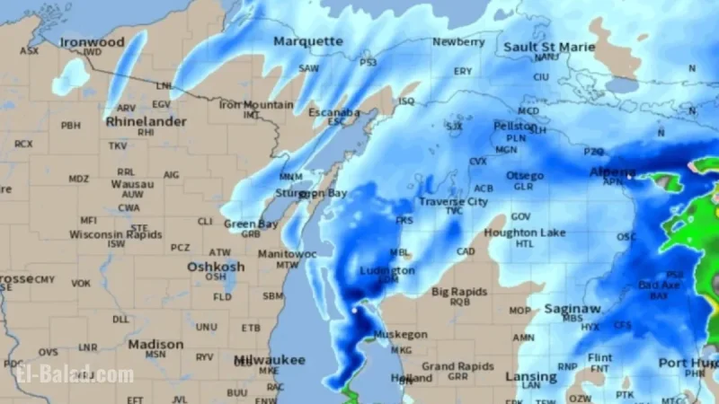 Michigan, Great Lakes Snowstorm Expected to End Sunday