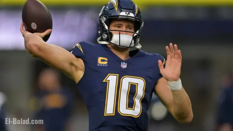 Chargers’ Justin Herbert Breaks Hand, Aims to Play Against Eagles