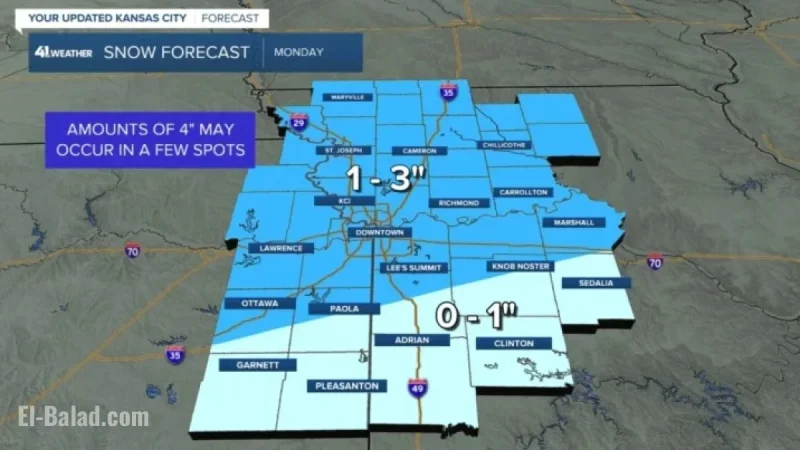 Heavy Snow to Blanket Kansas City Area on Monday