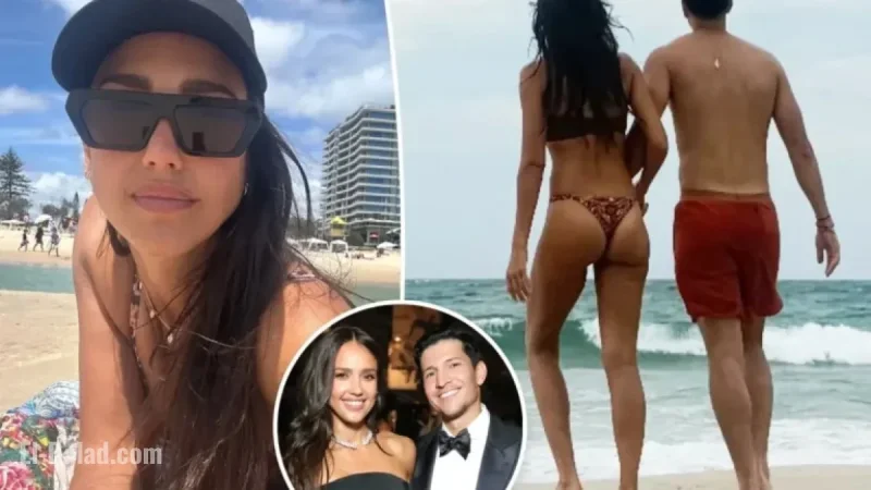 Jessica Alba Flaunts Thong Bikini in Romantic Beach Outing with Danny Ramirez