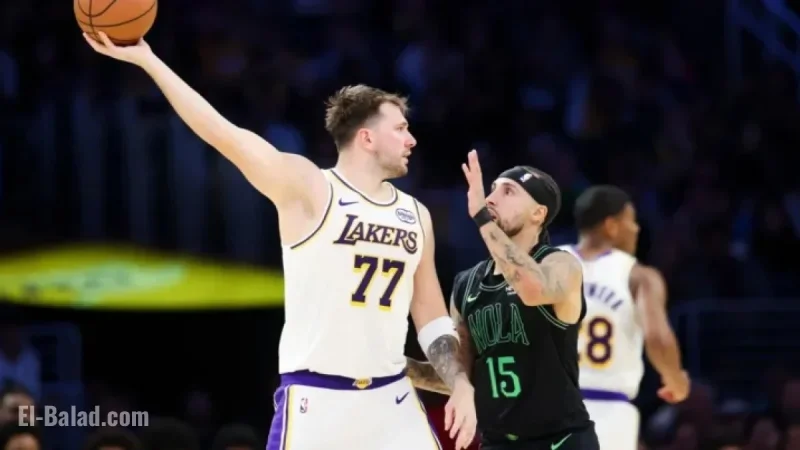 Luka Doncic Scores 34 in Lakers’ 133-121 Win Over Pelicans