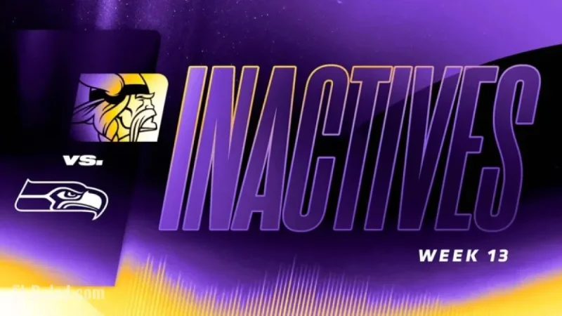 Week 13 2025: Vikings vs. Seahawks Inactive Players List