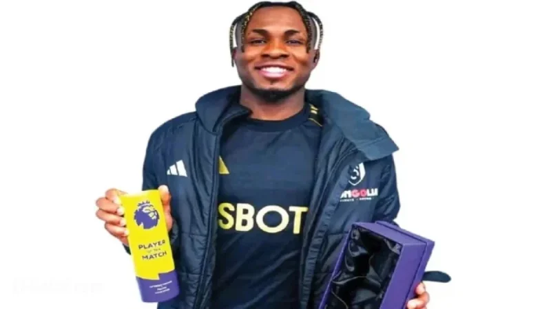 Chukwueze Celebrates EPL Man of the Match Honor