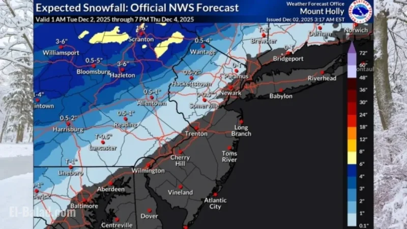 N.J. Weather: Snow, Ice, Rain Forecast Today with Updated Maps and Timing