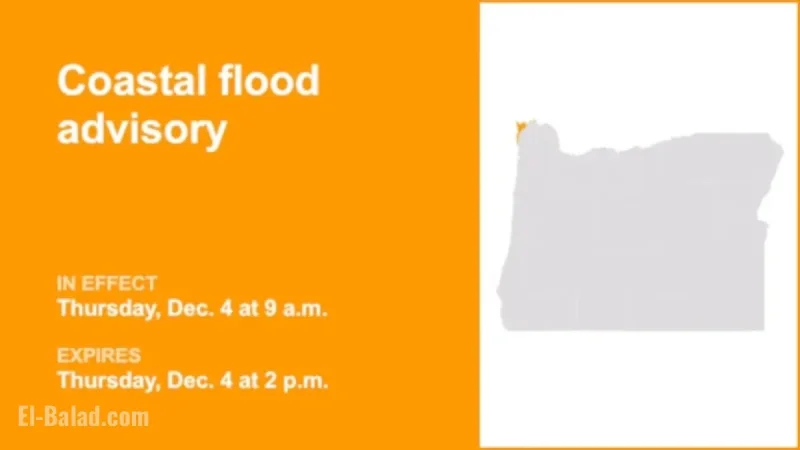 Clatsop County Coast Faces Coastal Flood Advisory on Thursday